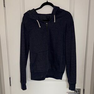 J. Crew Men's Dark Blue Zip-Up Sweater